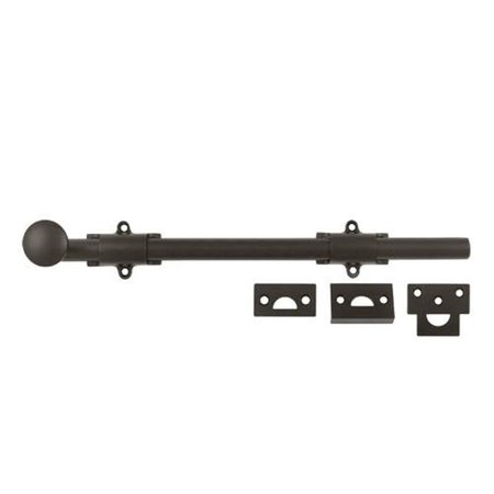 DENDESIGNS 12 in. Heavy Duty Surface Bolt, Oil Rubbed Bronze - Solid DE2666985